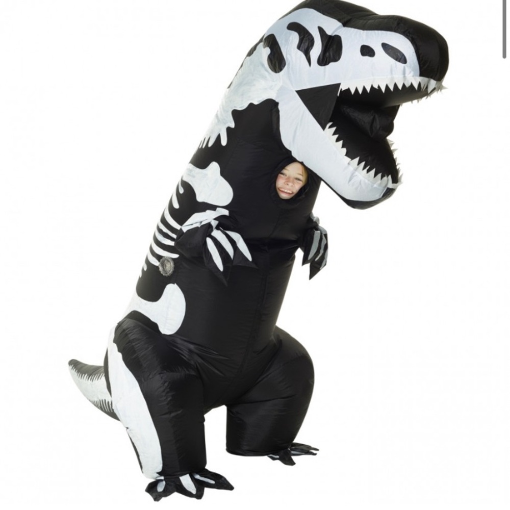 KIDS GIANT T-REX SKELETON INFLATABLE COSTUME